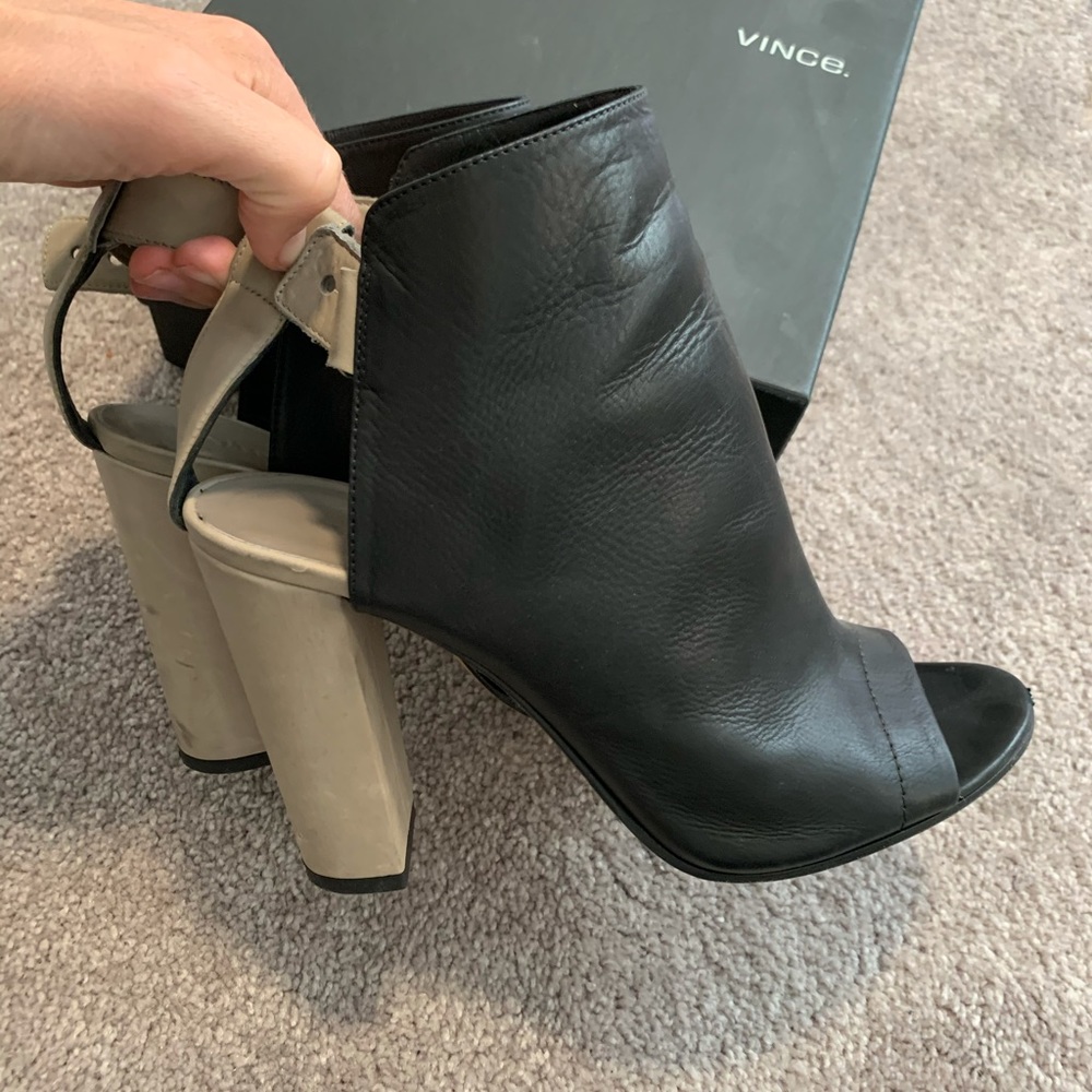 Vince Leather Peeptoe boots